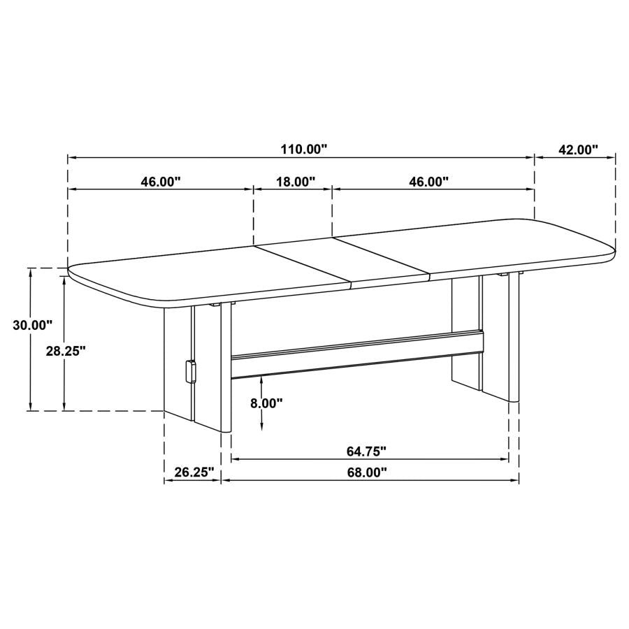 Kailani 9-piece Rectangular Wood Dining Table Set Beige Oak - 109381-S9