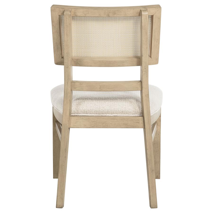 Kailani Rattan Cane Dining Side Chair Beige Oak (Set of 2) - 109382