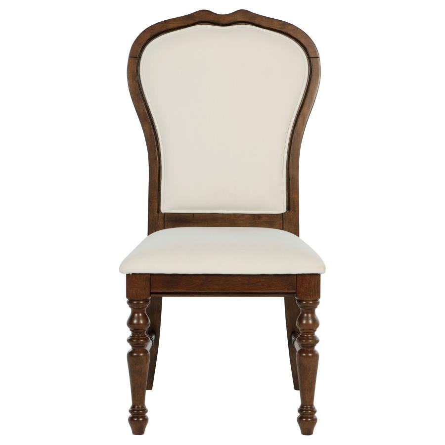 Landon Upholstered Dining Side Chair Rich Brown (Set of 2) - 109402