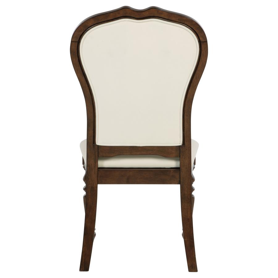 Landon Upholstered Dining Side Chair Rich Brown (Set of 2) - 109402