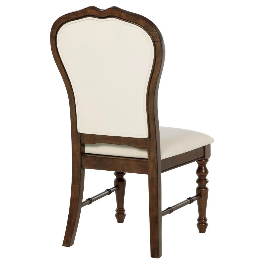 Landon Upholstered Dining Side Chair Rich Brown (Set of 2) - 109402