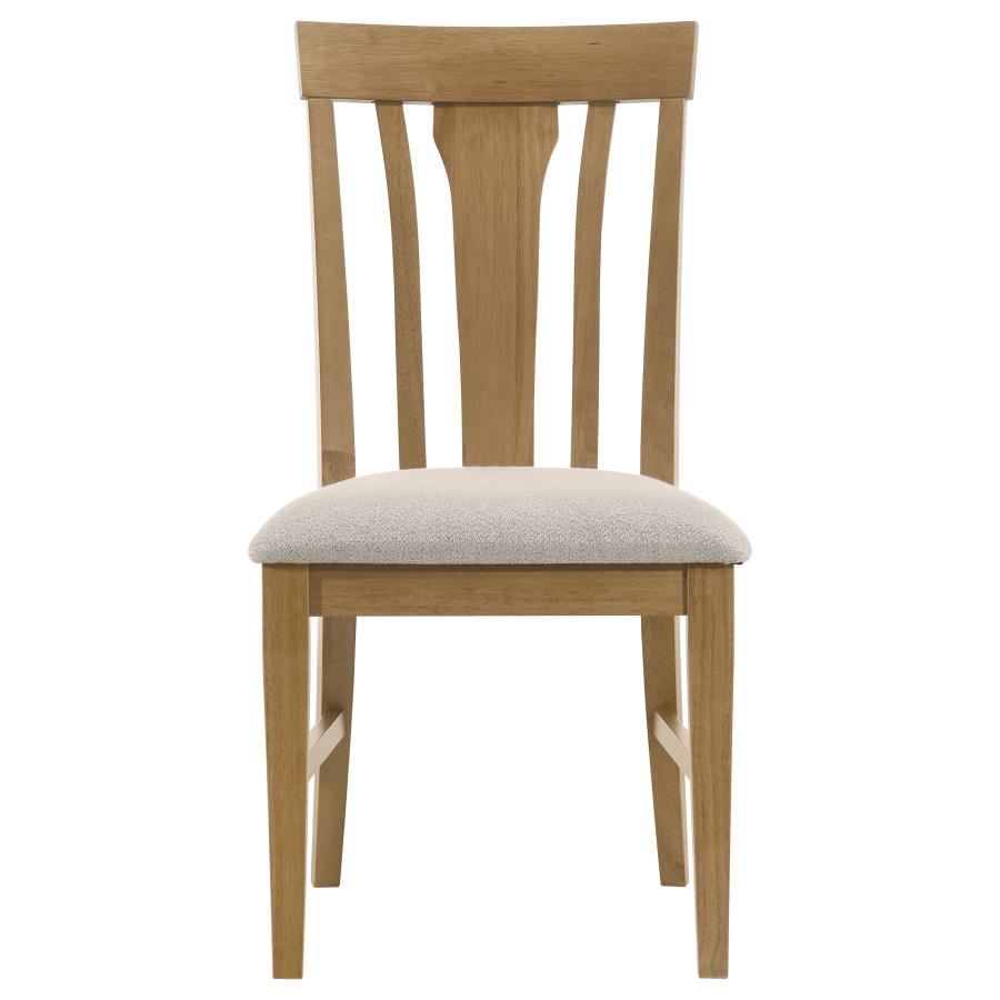 Hartville 7-piece Round Dining Table Set Natural Light Brown - 109460-S7