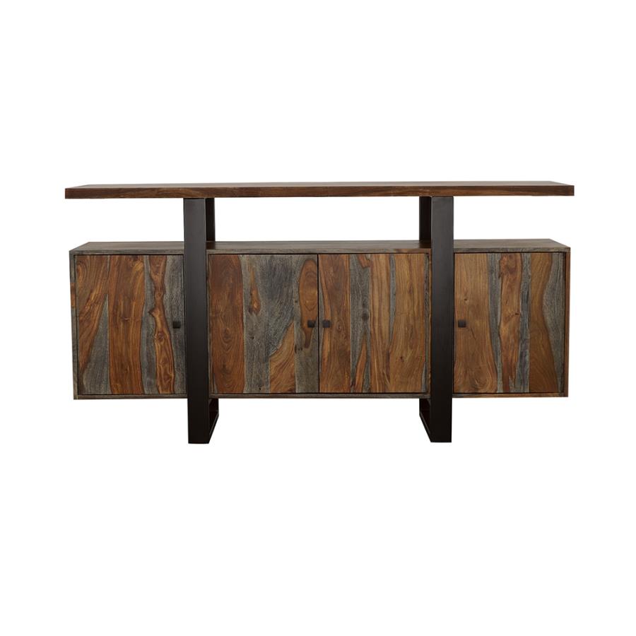 Ditman 4-door Solid Wood Sideboard Buffet Grey Sheesham - 110185