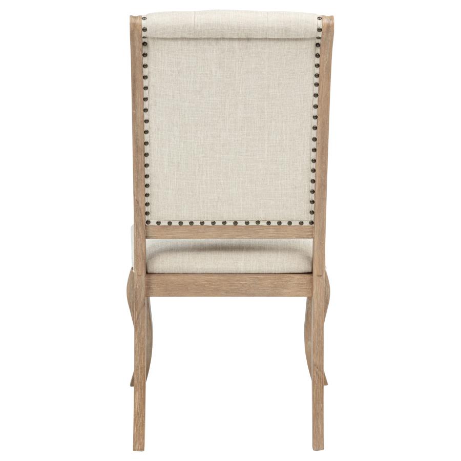 Brockway Upholstered Dining Chair Barley Brown (Set of 2) - 110292