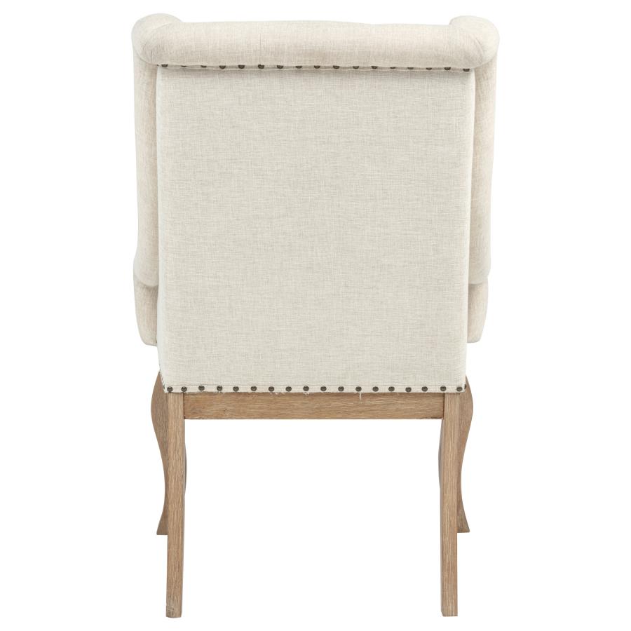 Brockway Upholstered Arm Chair Barley Brown (Set of 2) - 110293