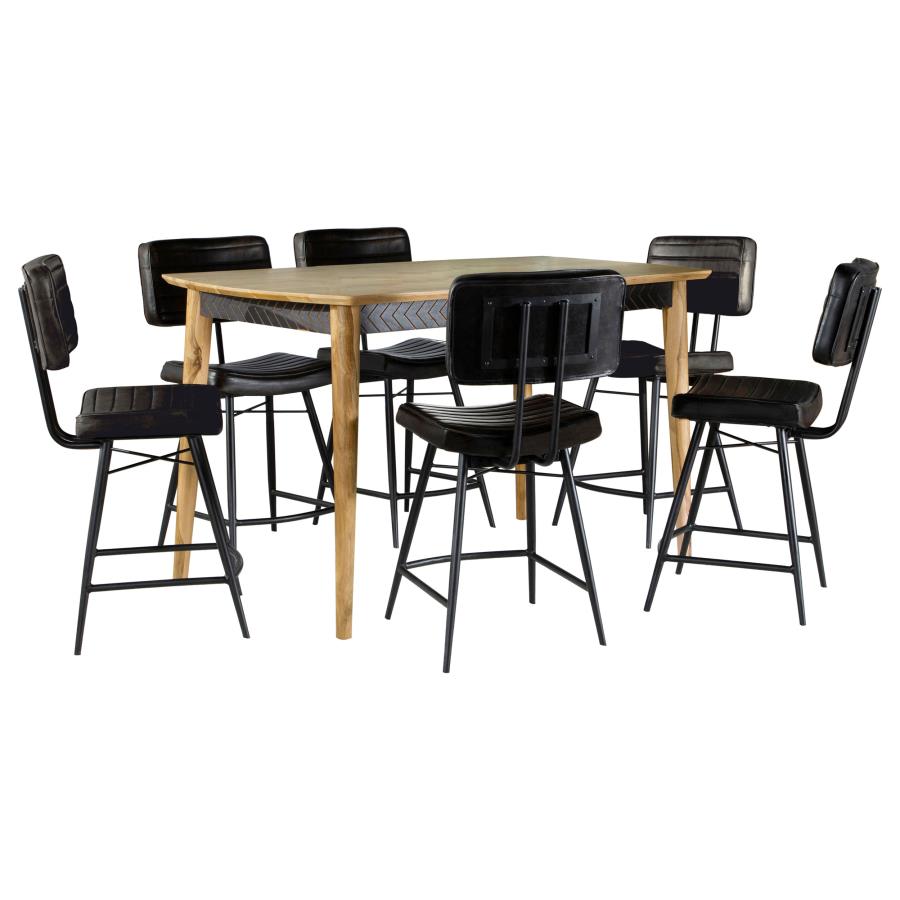 Partridge 7-piece Counter Dining Set Sheesham and Espresso - 110578-S7E