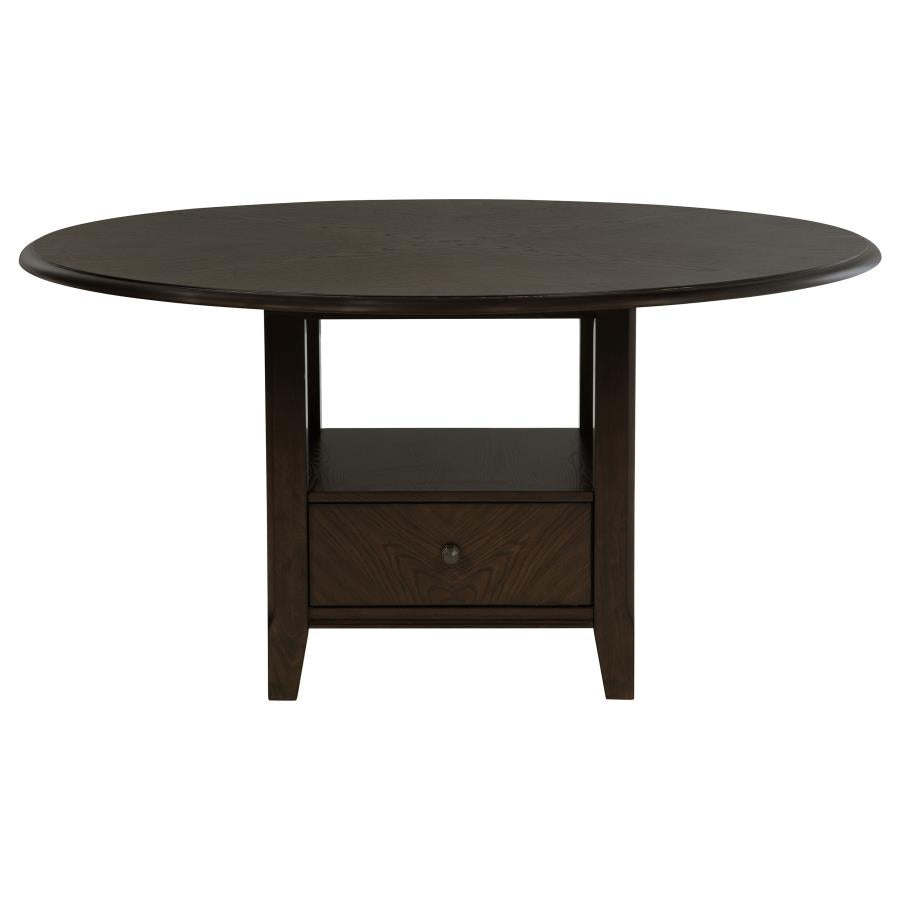 Twyla 5-piece 60-inch Round Wood Dining Table Set Dark Cocoa - 115100-S5