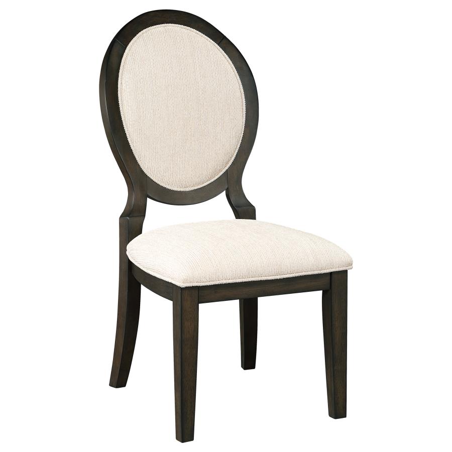 Twyla 5-piece 60-inch Round Wood Dining Table Set Dark Cocoa - 115100-S5