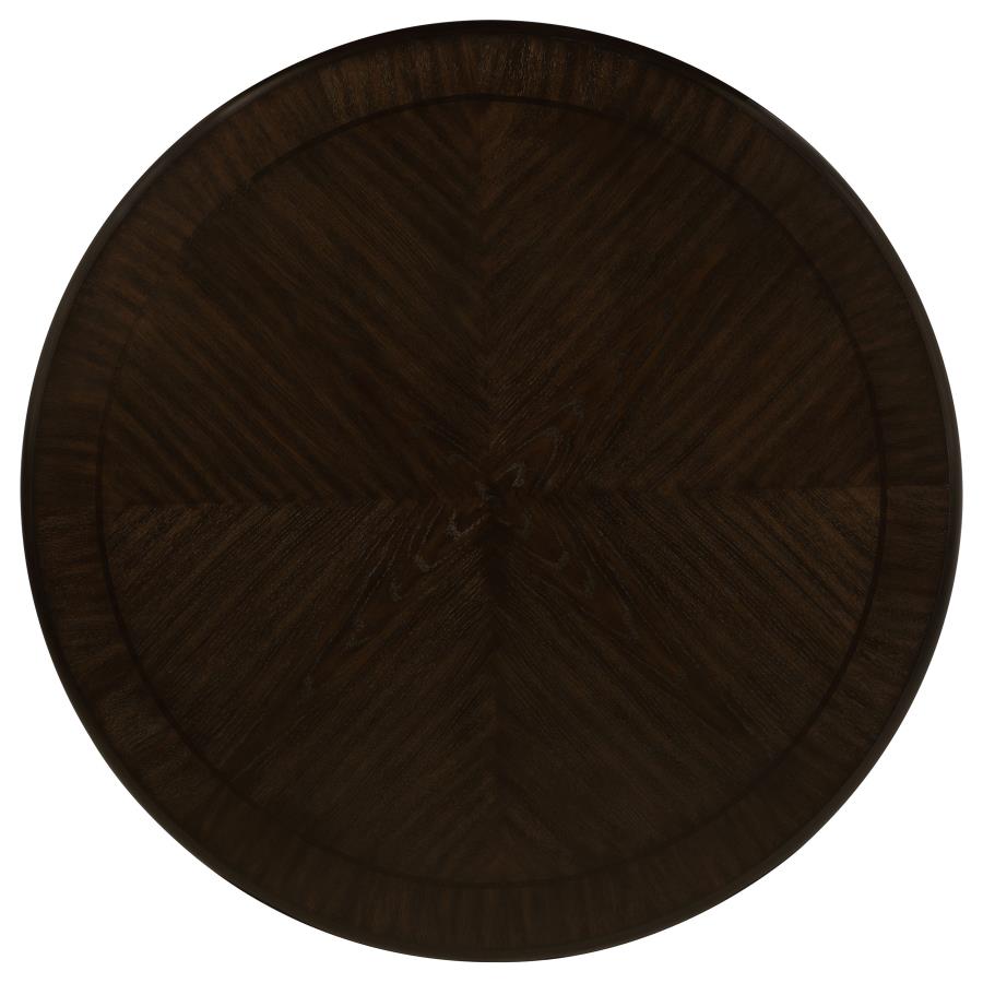 Twyla 60-inch Round Dining Table with Drawer Dark Cocoa - 115100