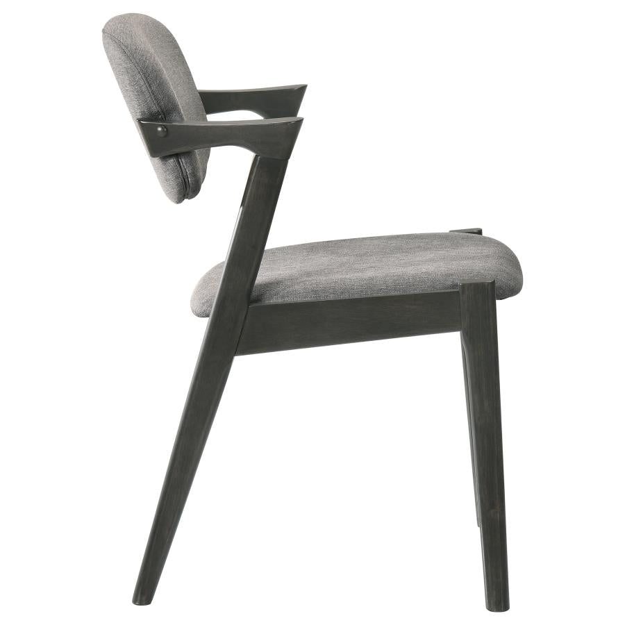 Stevie Padded Wood Dining Arm Chair Black (Set of 2) - 115112