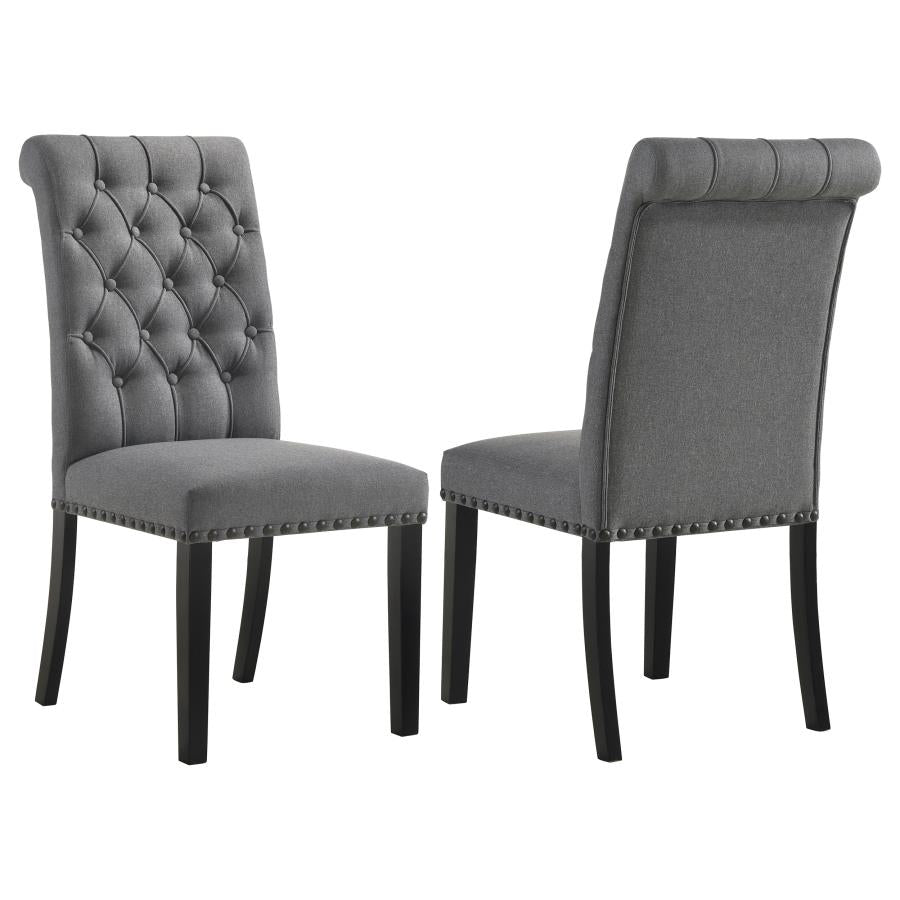 Alana Fabric Upholstered Dining Side Chair Grey (Set of 2) - 115162