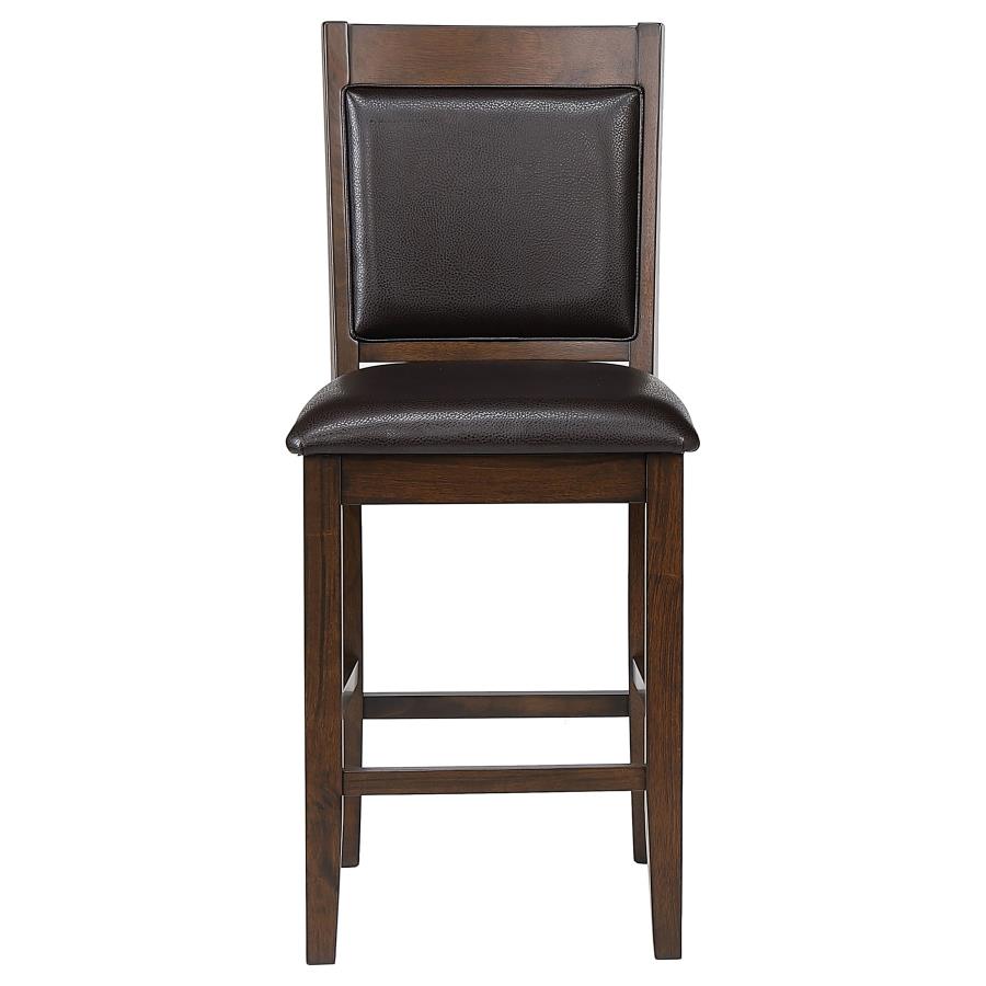 Dewey Upholstered Counter Chair Walnut (Set of 2) - 115209