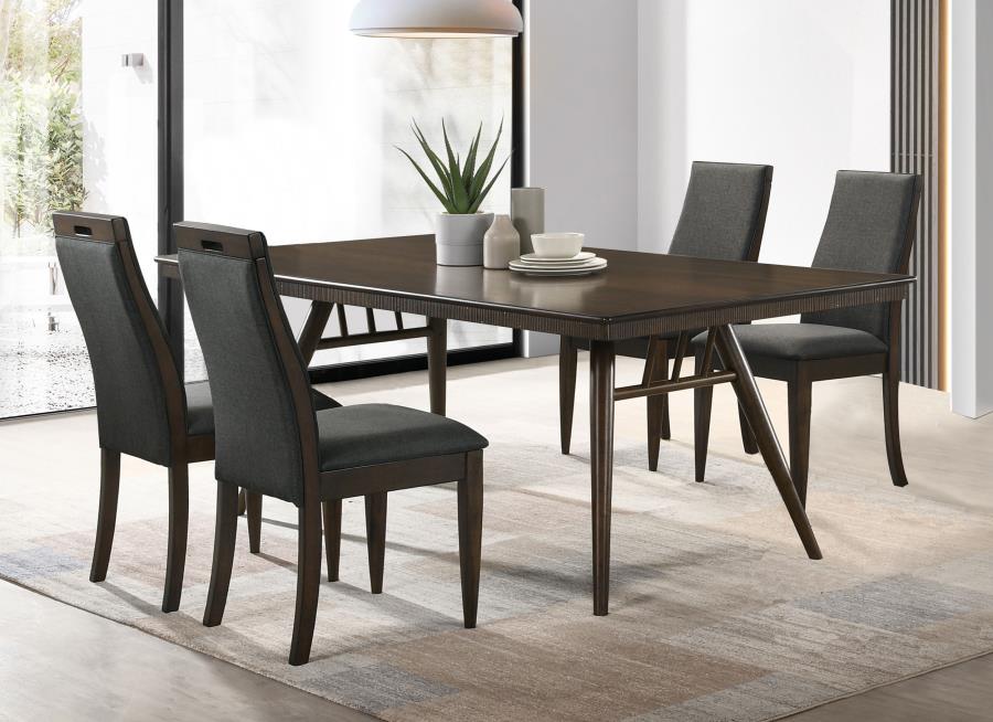 Wes 5-piece Rectangular Dining Table Set Dark Walnut - 115271-S5