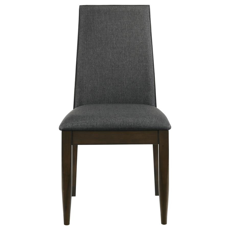 Wes Upholstered Dining Side Chair Dark Walnut (Set of 2) - 115272