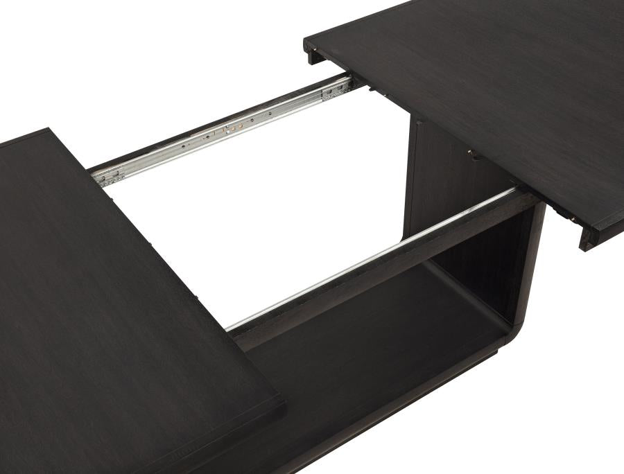 Leandro 9-piece Rectangular Dining Table Set Burnished Black - 115391-S9