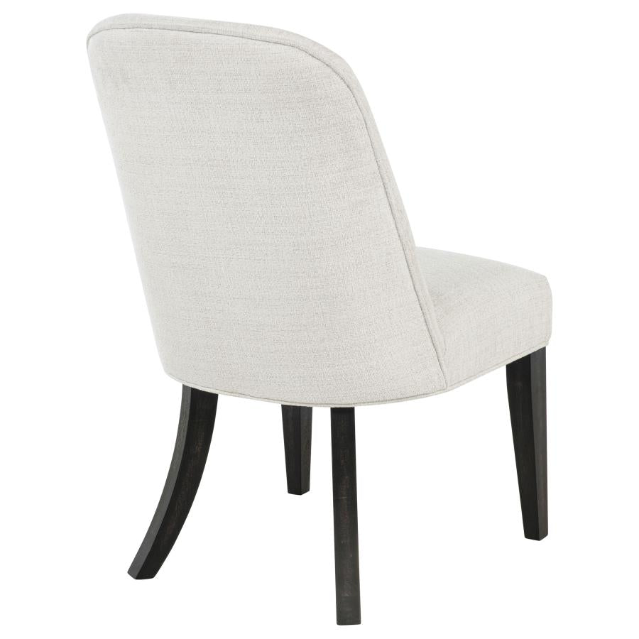 Leandro Upholstered Dining Side Chair Cream (Set of 2) - 115392