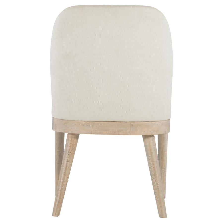 Solano Upholstered Dining Side Chair Beige (Set of 2) - 115502