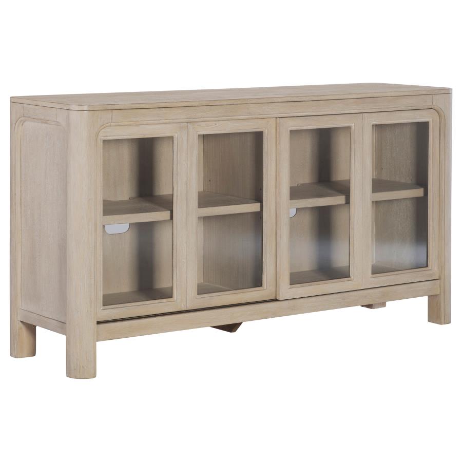 Solano Sliding Door Dining Sideboard Server Weathered Mango - 115505