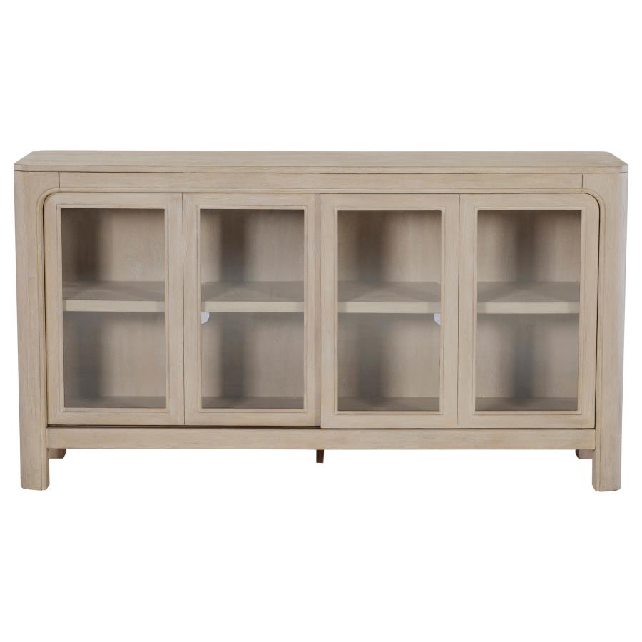 Solano Sliding Door Dining Sideboard Server Weathered Mango - 115505