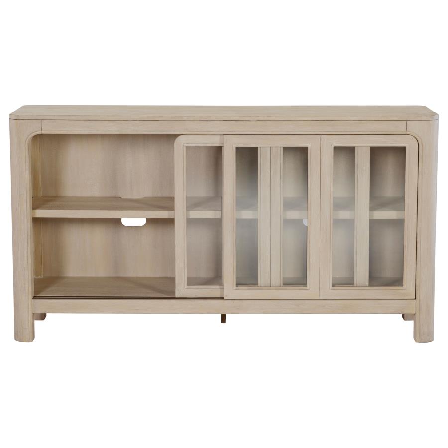 Solano Sliding Door Dining Sideboard Server Weathered Mango - 115505