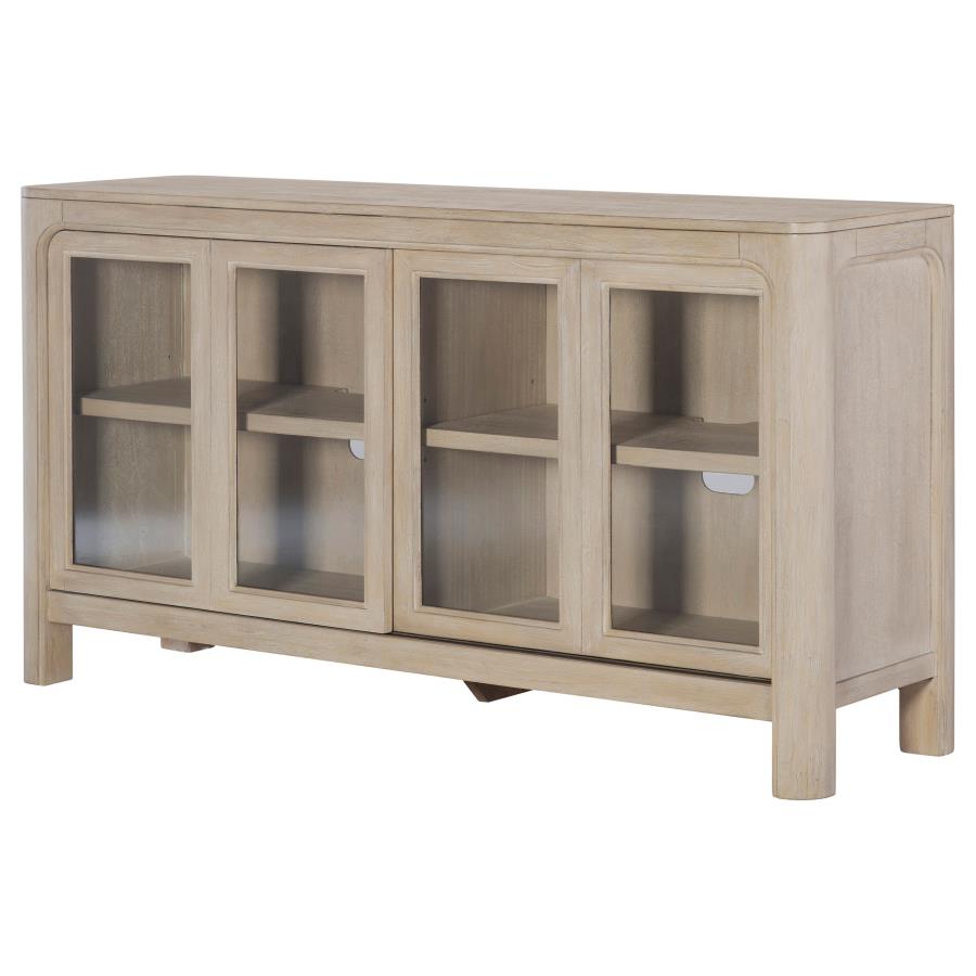 Solano Sliding Door Dining Sideboard Server Weathered Mango - 115505