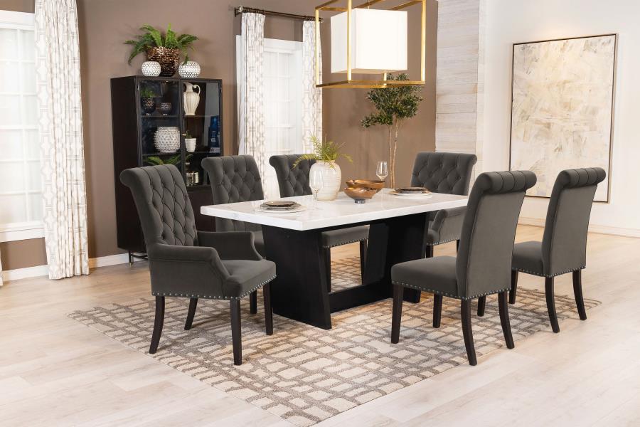 Osborne 72-inch Marble Top Dining Table Rustic Espresso - 115511