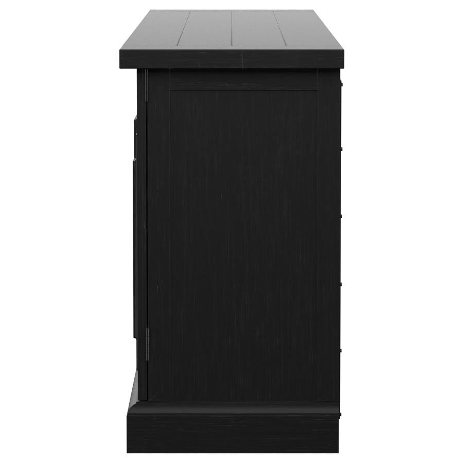 Florence 4-door Dining Sideboard Buffet Distressed Black - 115535