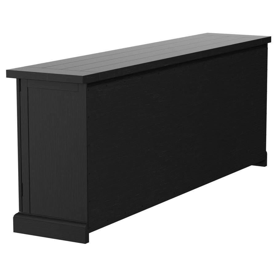 Florence 4-door Dining Sideboard Buffet Distressed Black - 115535
