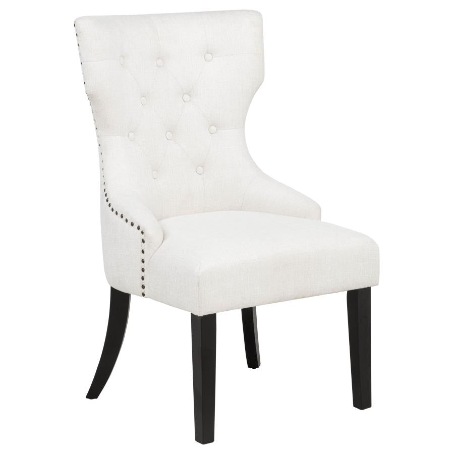Baney Fabric Upholstered Dining Side Chair Beige and Black - 115572