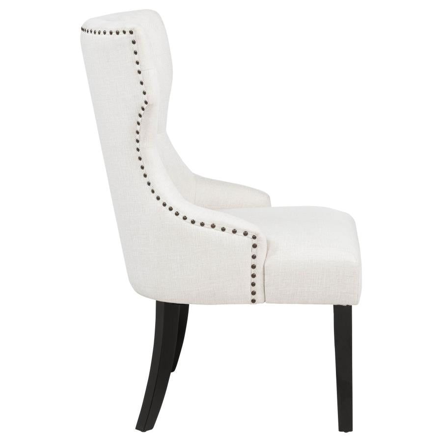 Baney Fabric Upholstered Dining Side Chair Beige and Black - 115572