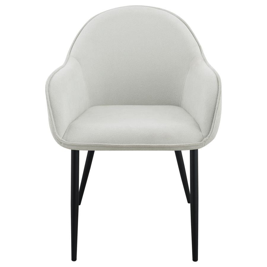 Emma Fabric Upholstered Dining Arm Chair Fog Grey (Set of 2) - 115592