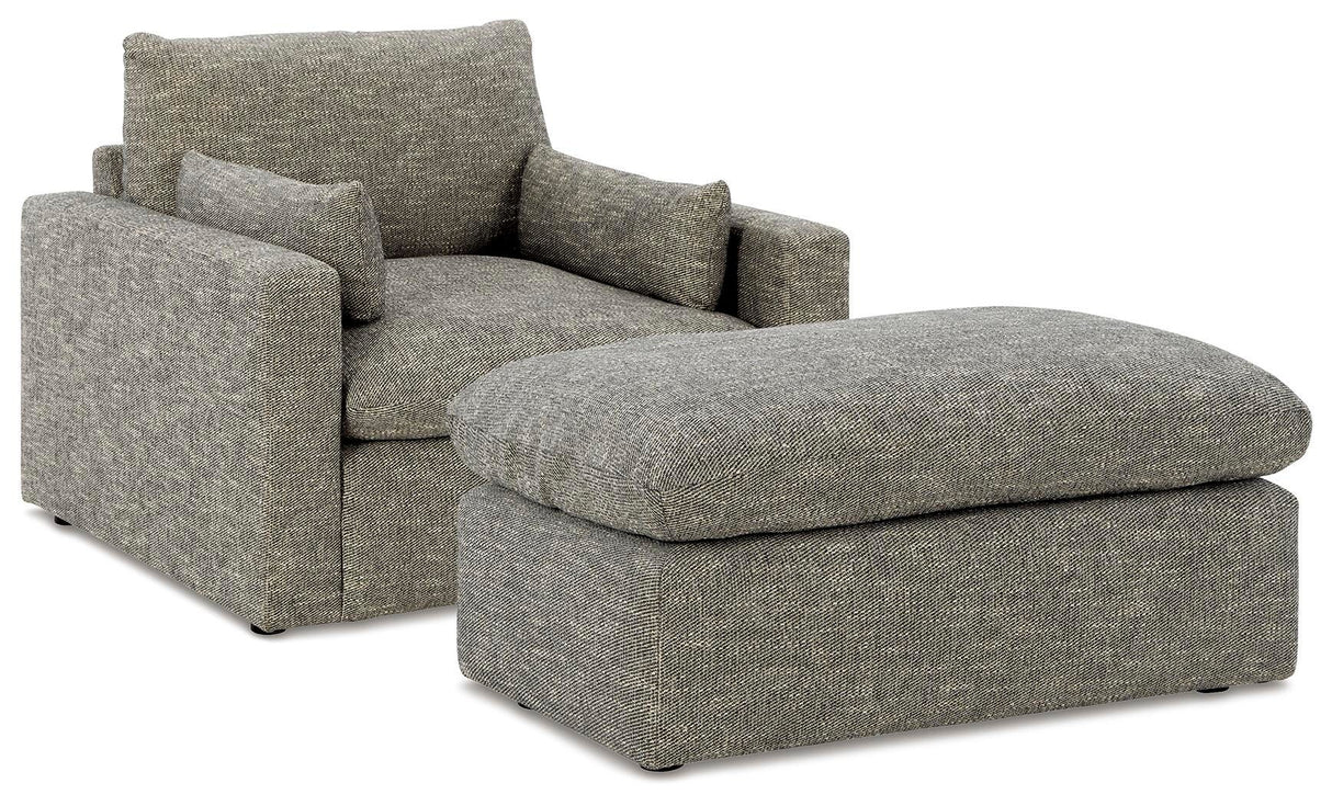 Dramatic Oversized Chair and Ottoman - 11702U2
