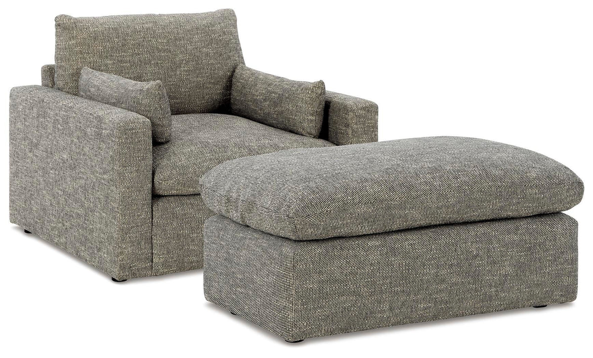 Dramatic Oversized Chair and Ottoman - 11702U2