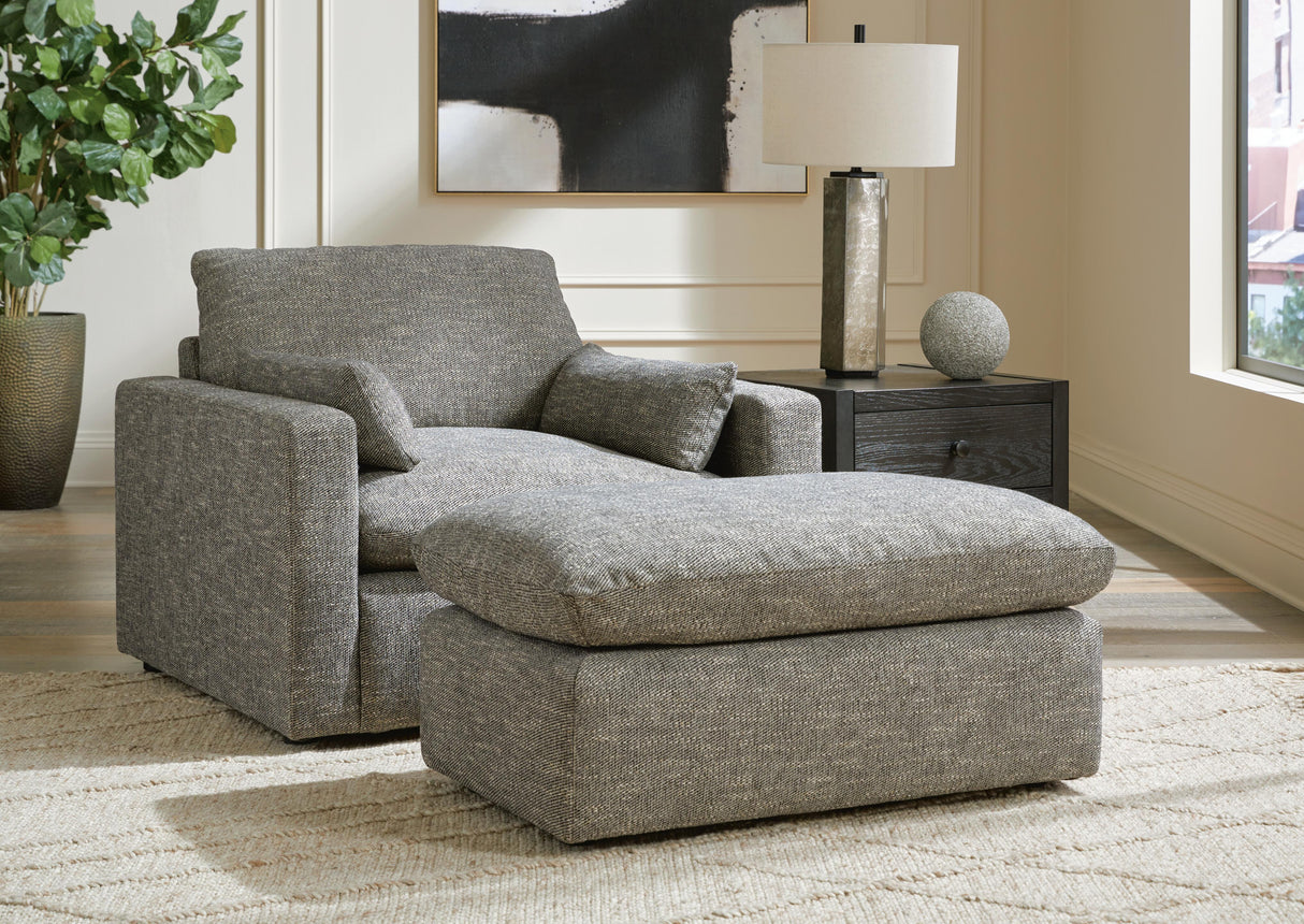 Dramatic Sofa, Loveseat, Oversized Chair and Ottoman - 11702U3