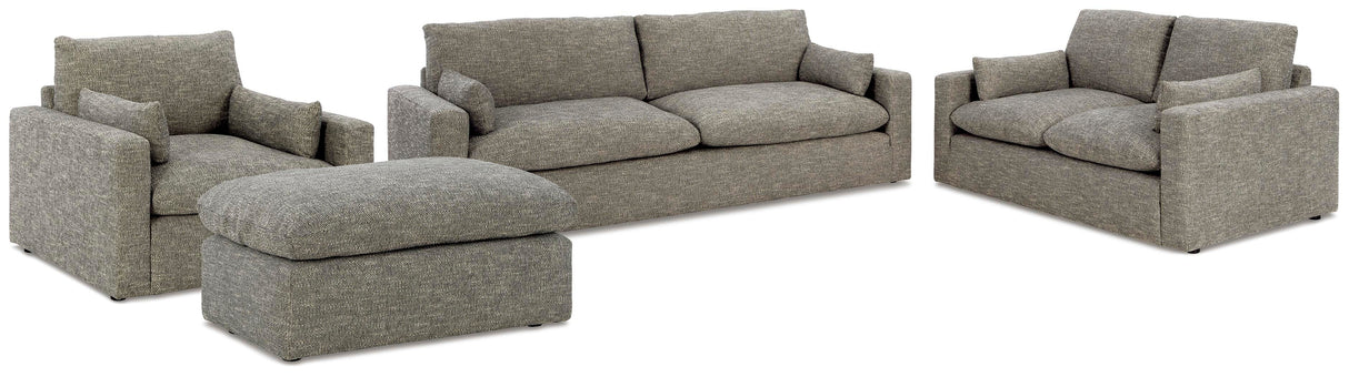 Dramatic Sofa, Loveseat, Oversized Chair and Ottoman - 11702U3