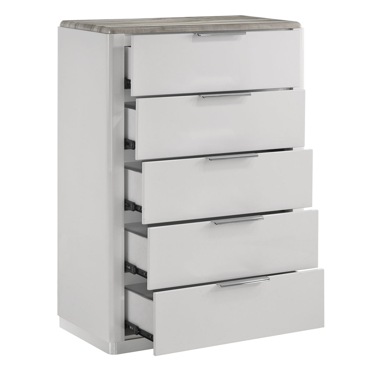 Jazz - 5 Drawer Chest - White