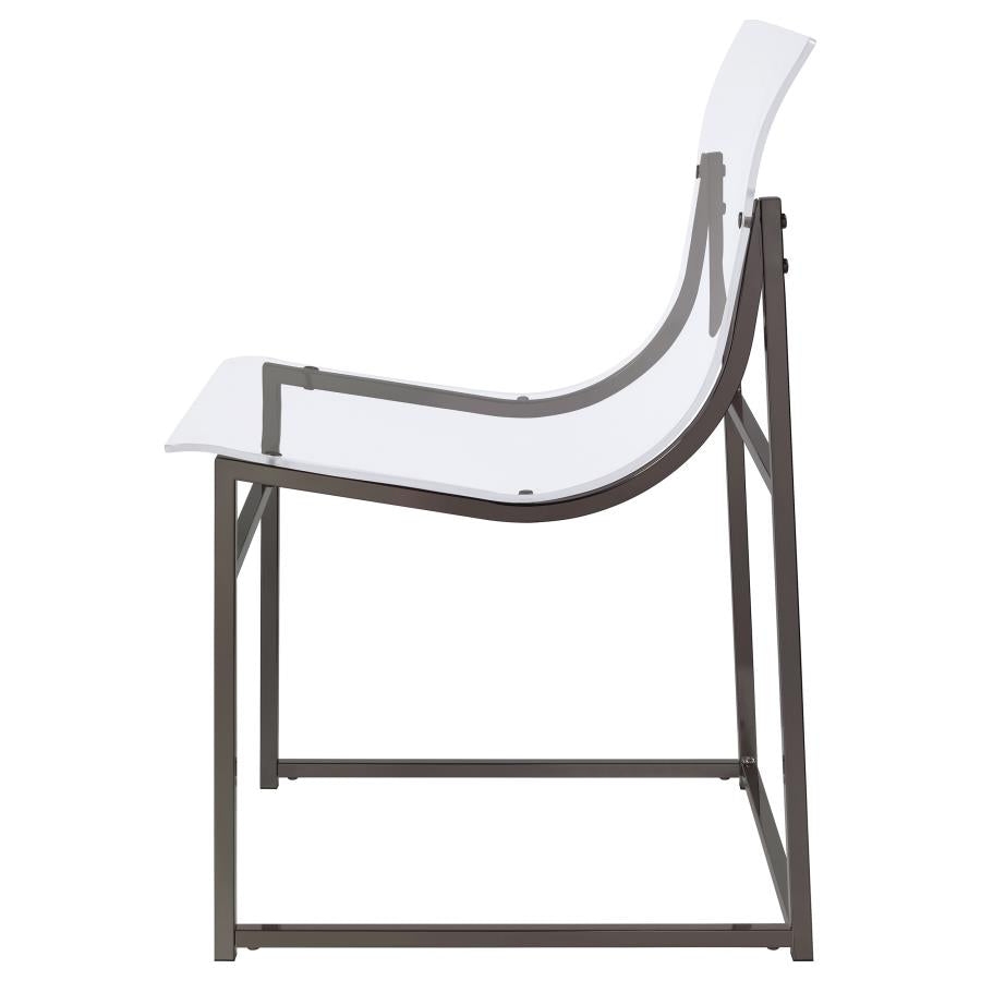 Jillian 5-piece Round Mirror Top Dining Set Black Nickel - 120630-S5