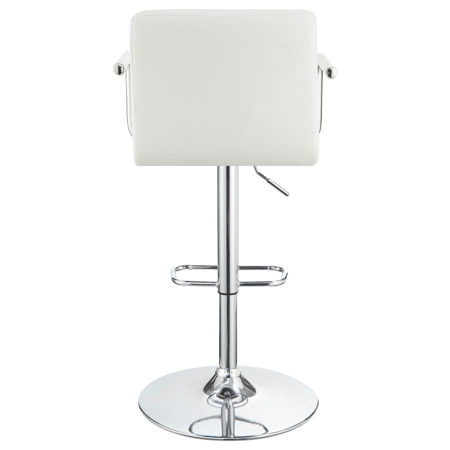 Palomar Adjustable Height Bar Stool White and Chrome - 121097