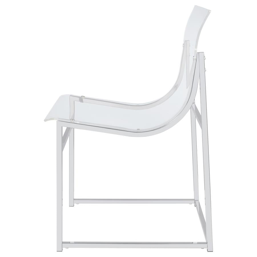 Adino Acrylic Dining Side Chair Chrome (Set of 2) - 121182