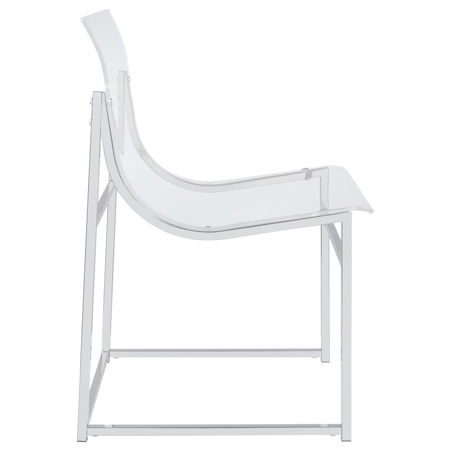 Adino Acrylic Dining Side Chair Chrome (Set of 2) - 121182