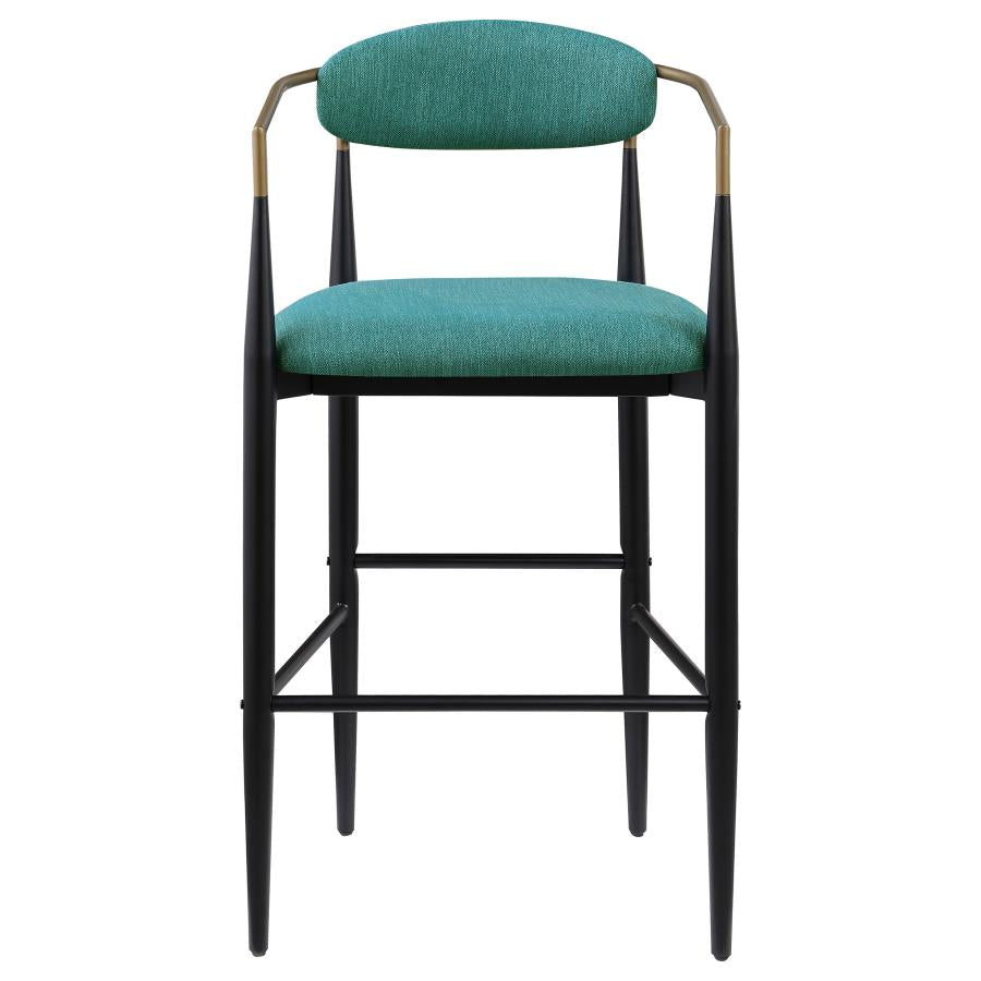 Tina Fabric Upholstered Bar Chair Green (Set of 2) - 121188
