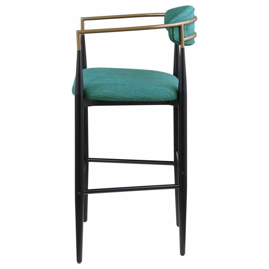 Tina Fabric Upholstered Bar Chair Green (Set of 2) - 121188