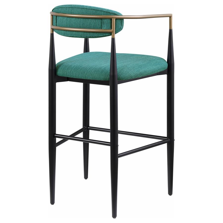 Tina Fabric Upholstered Bar Chair Green (Set of 2) - 121188