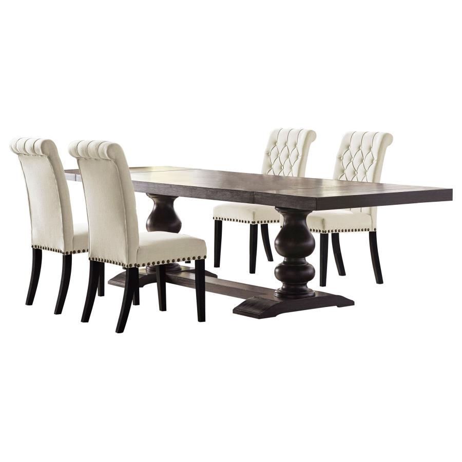 Phelps 5-piece Rectangular Dining Table Set Distressed Noir - 121231-S5