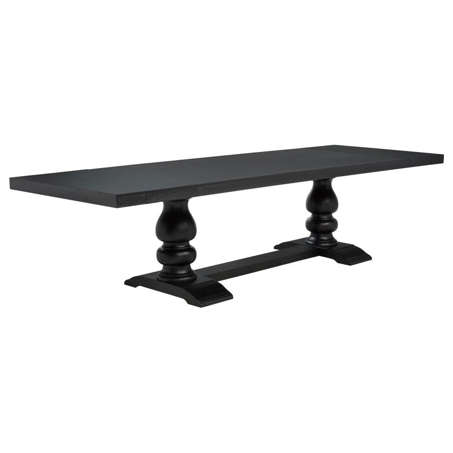 Phelps 7-piece Rectangular Dining Table Set Distressed Noir - 121231-S7A