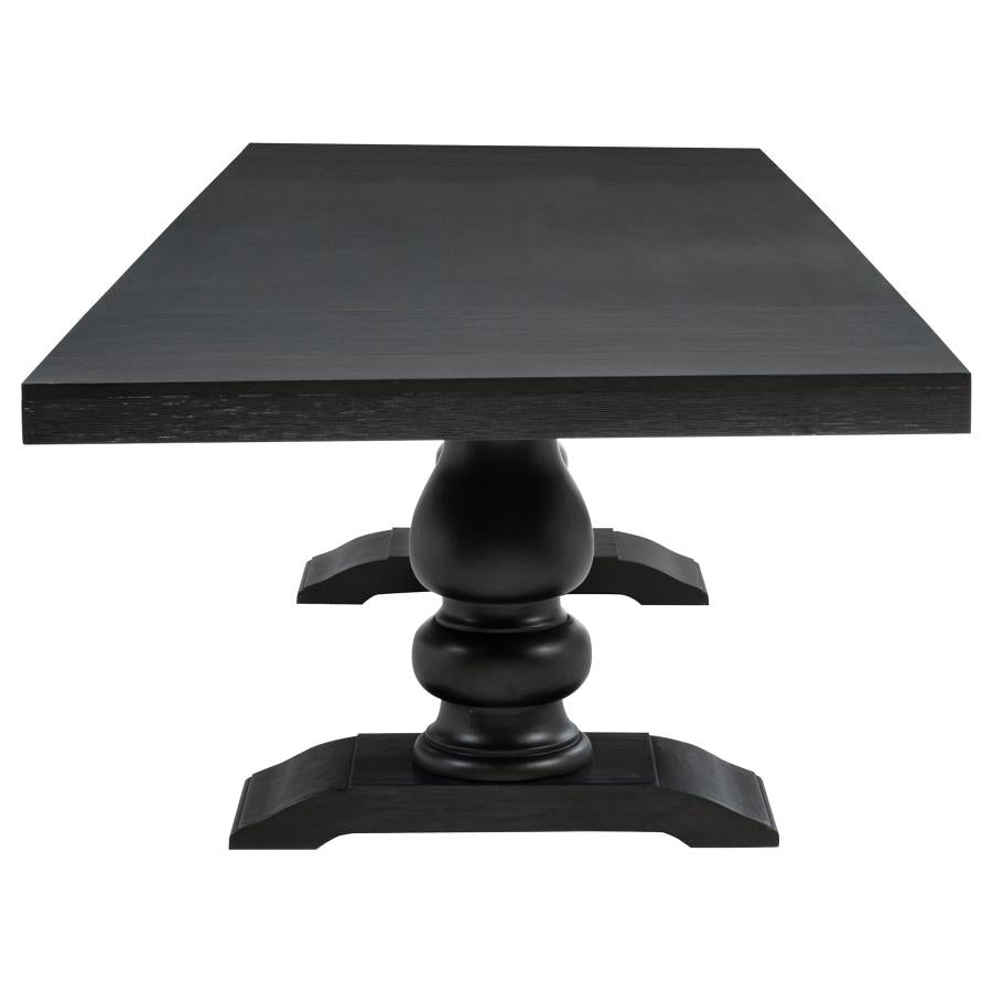 Phelps 7-piece Rectangular Dining Table Set Distressed Noir - 121231-S7A
