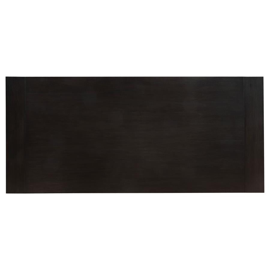 Phelps 123-inch Extension Leaf Dining Table Distressed Noir - 121231