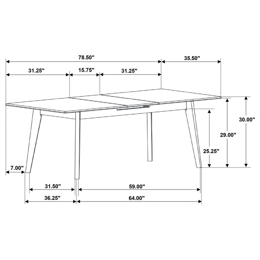 Crestmont 7-piece Extension Leaf Dining Table Set Black - 121251-S7