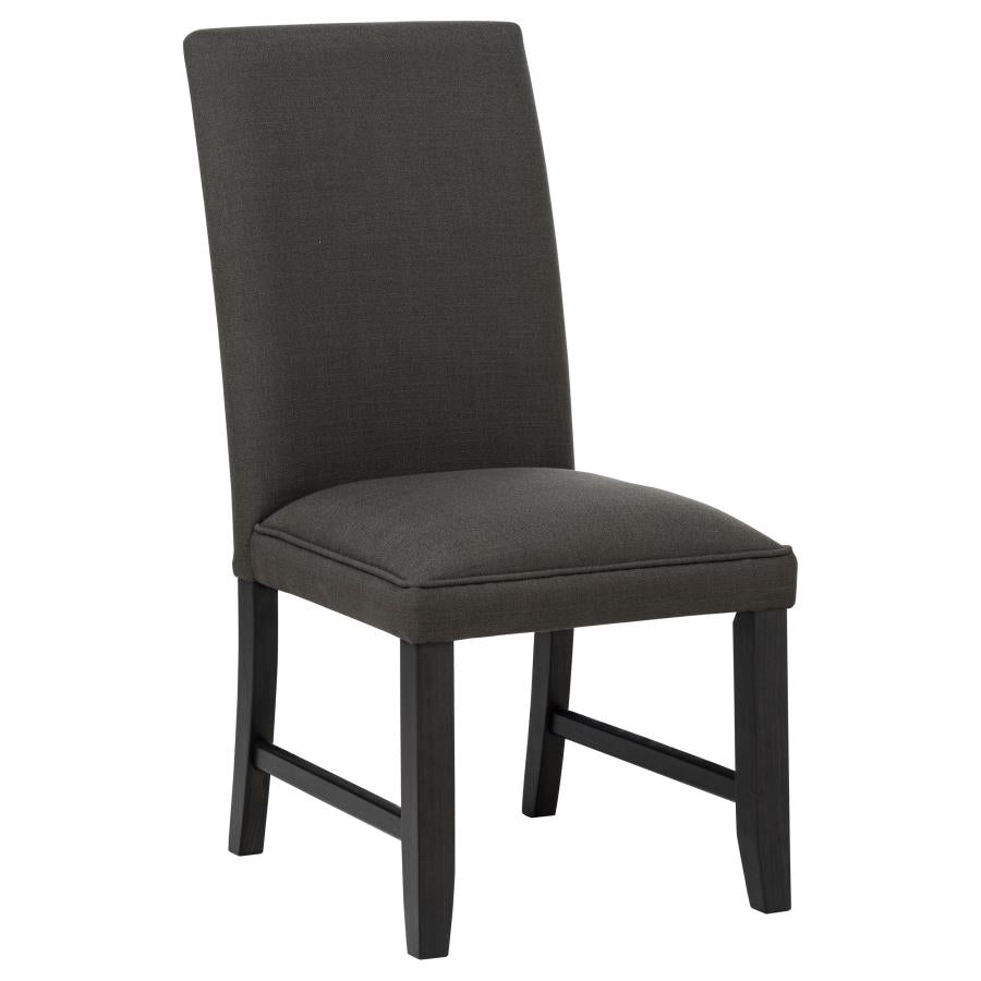 Berning Fabric Upholstered Parson Side Chair Charcoal Grey (Set of 2) - 121702CHR