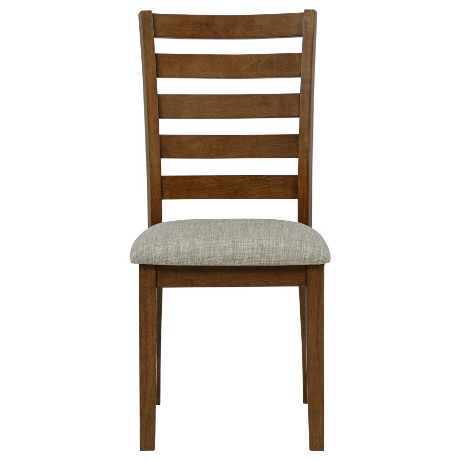Atwood Wood Dining Side Chair Upholstered Seat Warm Brown - 121762
